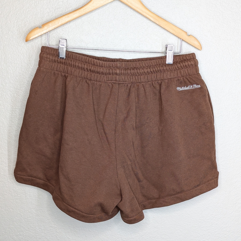 EUC Mitchell & Ness Brown Mavericks Athletic Lounge Drawstring Shorts Sweatshort - Picture 3 of 6